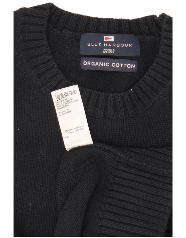 Pulover pentru bărbați Marks & Spencer, Blue Harbour, cu gât crew, mic, bleumarin
