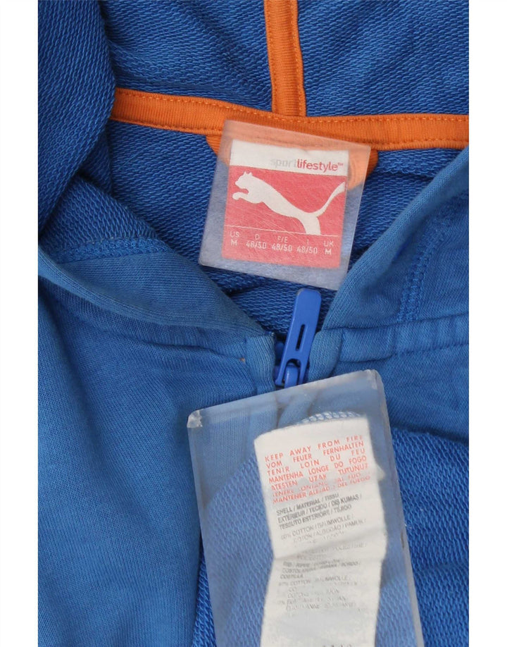 Pulover Puma Graphic Zip pentru bărbați, bumbac albastru mediu
