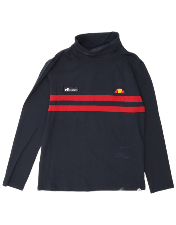 Top pentru femei Ellesse cu mânecă lungă UK 16 mare, albastru marin, bumbac color bloc