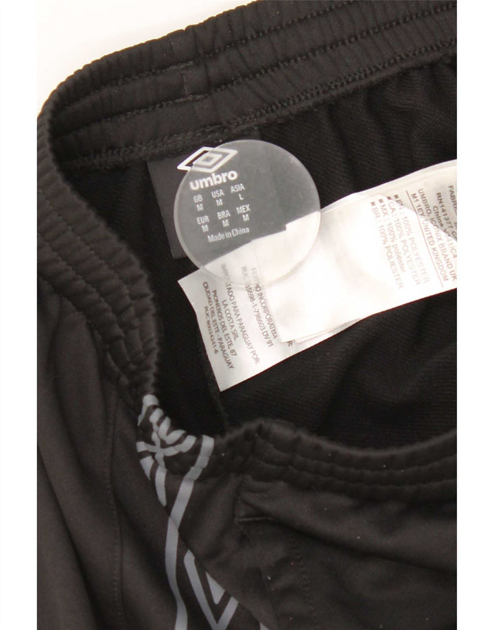 Pantaloni de trening grafic Umbro pentru bărbați, poliester mediu negru