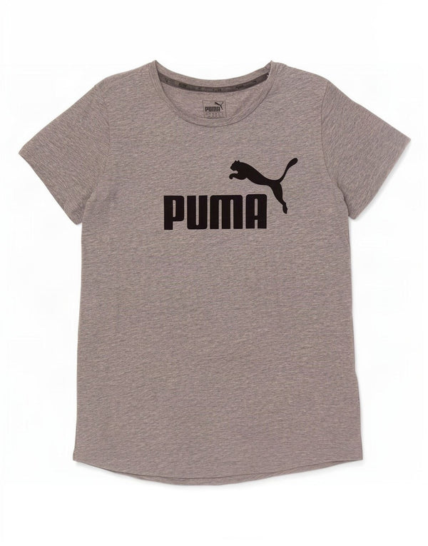 Tricou cu grafic Puma pentru femei Top UK 14 mare, gri bumbac cu pete