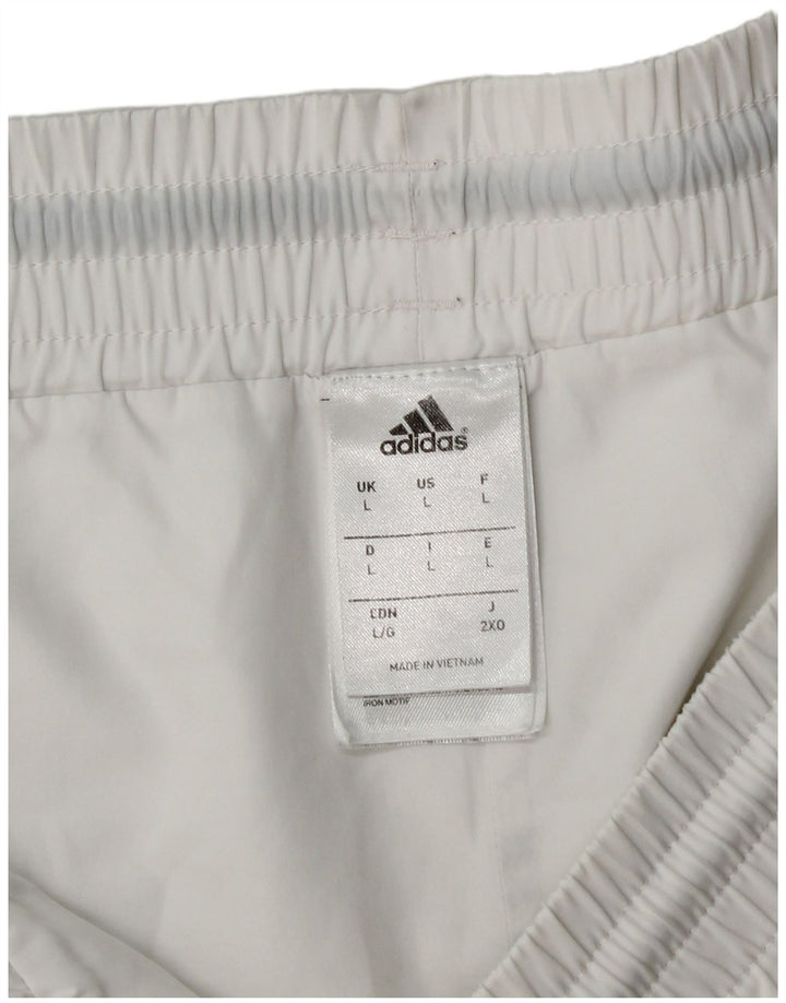 Pantaloni scurți sport pentru bărbați Adidas, mari, alb, din poliester