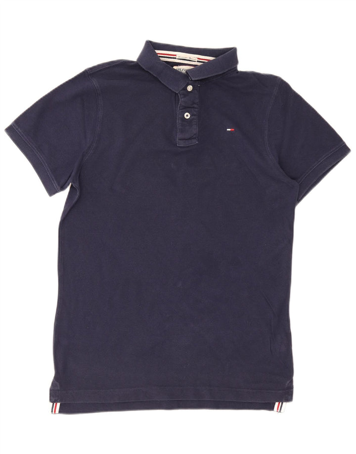 Tricou polo Tommy Hilfiger pentru bărbați, bumbac, albastru bleumarin mediu