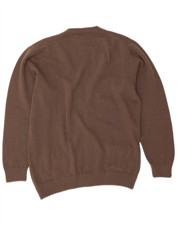 Cardigan Vintage pentru bărbați, 2XL, lână maro