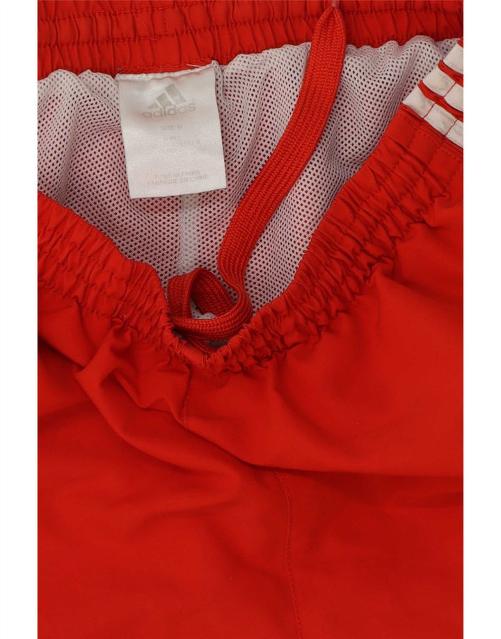 Pantaloni scurți sport pentru bărbați Adidas, poliester roșu mediu