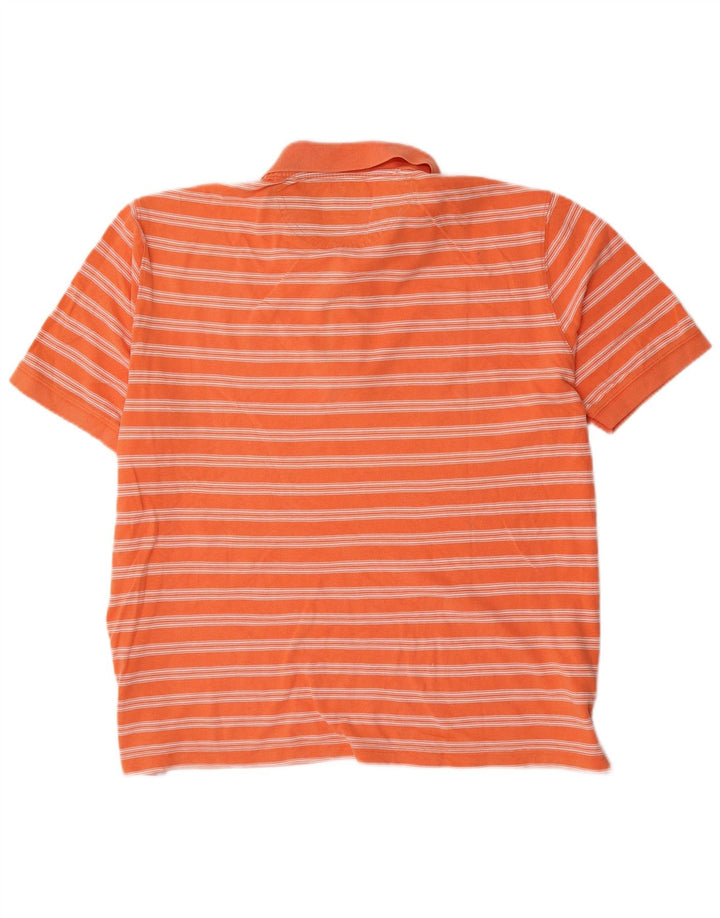 Tricou polo Massimo Dutti pentru bărbați 2XL portocaliu cu dungi