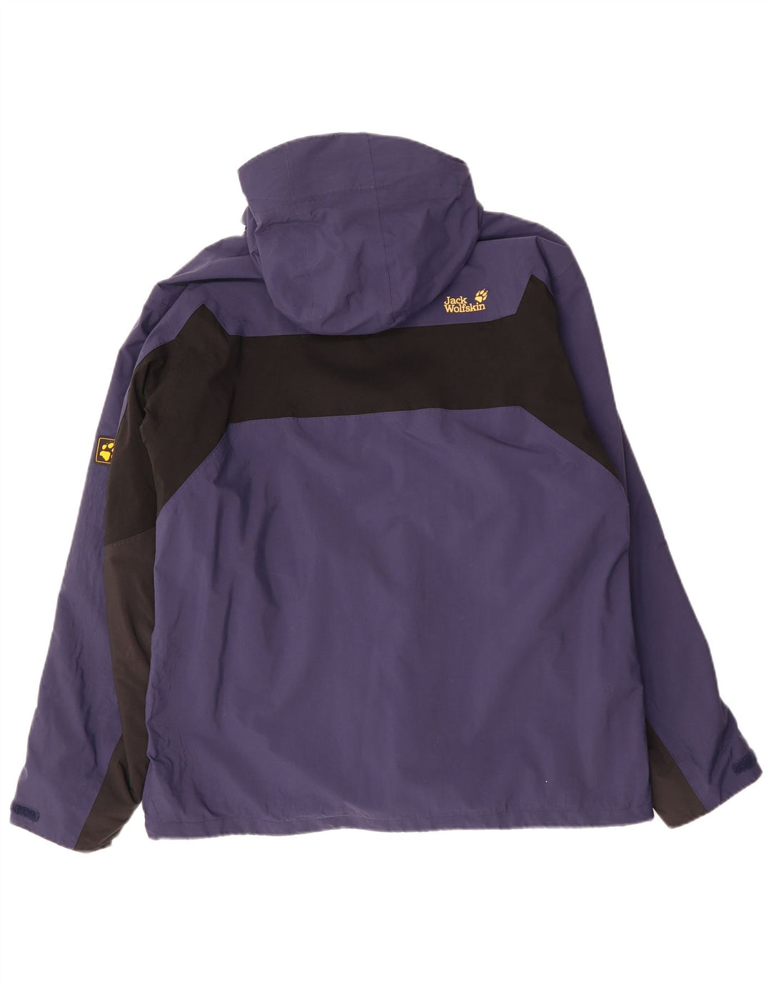 JACK WOLFSKIN Jachetă de vânt cu glugă pentru bărbați UK 44 2XL Albastru Colorblock