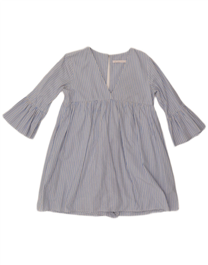Costum pentru femei ZARA cu mâneci 3/4 UK 10 Mic cu dungi albastre