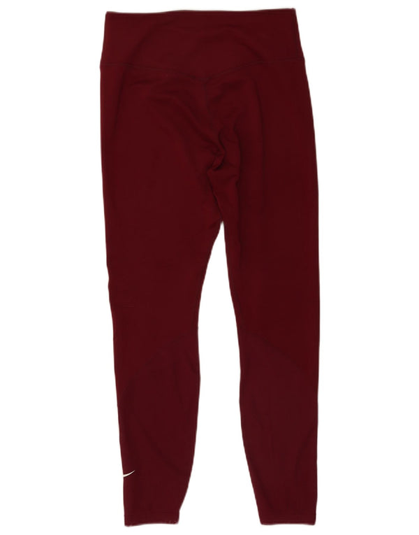 Leggings Nike Dri Fit pentru femei UK 12 Medium Burgundy Poliester