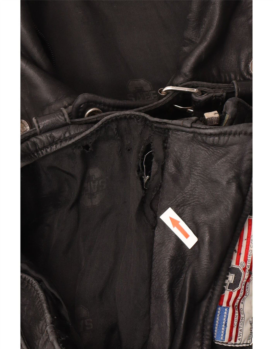 Jachetă de motociclist din piele crop vintage pentru femei UK 12 Medium Black Leather