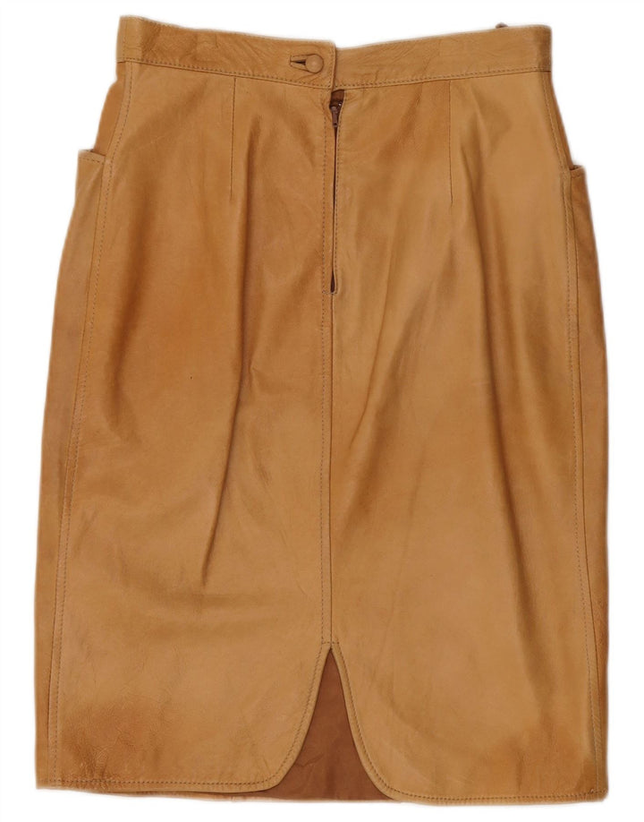 Fusta din piele vintage pentru femei IT 44 Medium W30 Bej