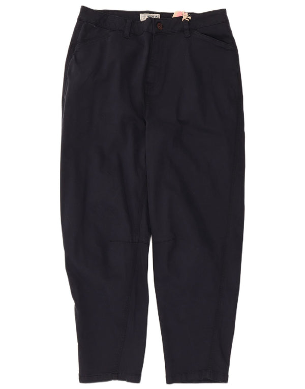 Pantaloni casual conici pentru femei Fat Face UK 14 Large W34 L27 Bleumarin