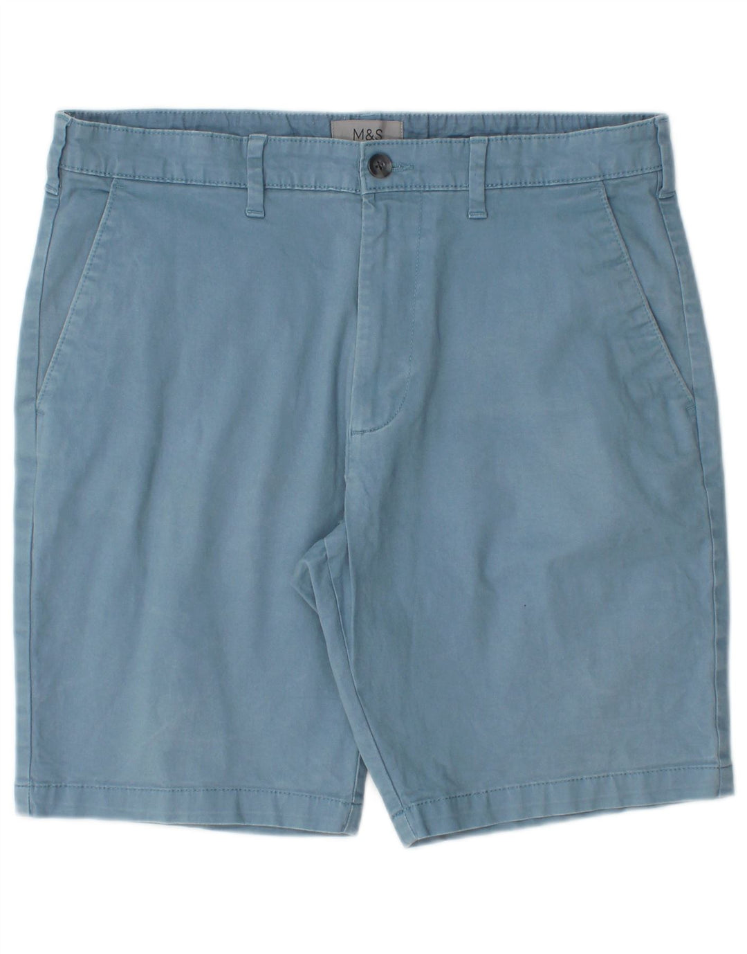 Pantaloni scurți chino pentru bărbați Marks & Spencer W32, bumbac albastru mediu