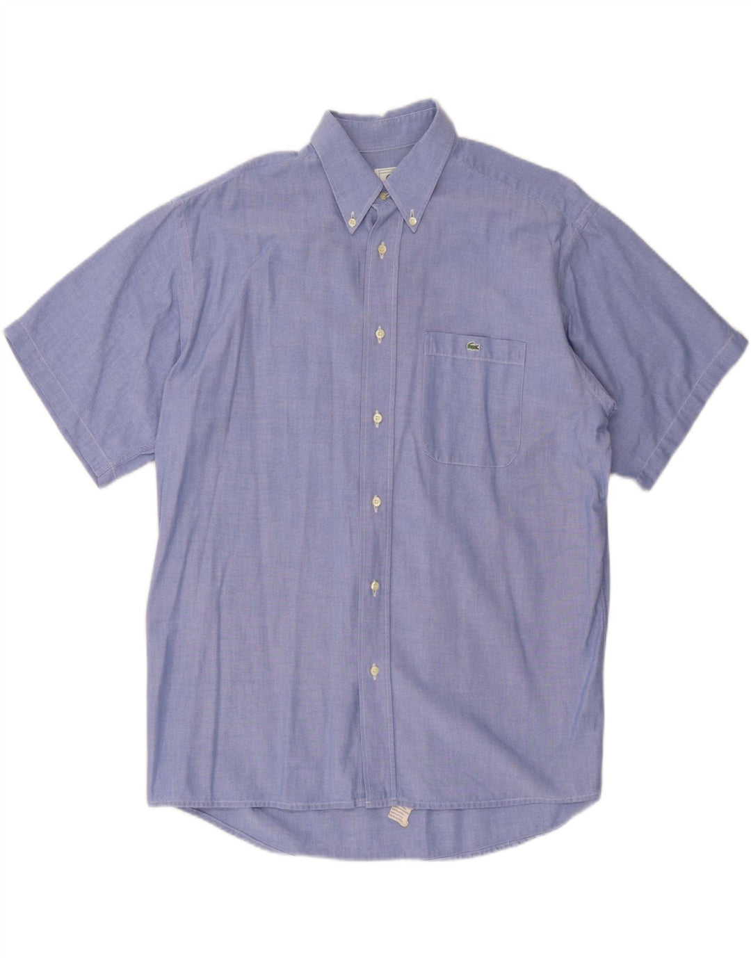 Cămașă cu mânecă scurtă pentru bărbați Lacoste Mărimea 42 Bumbac albastru mare