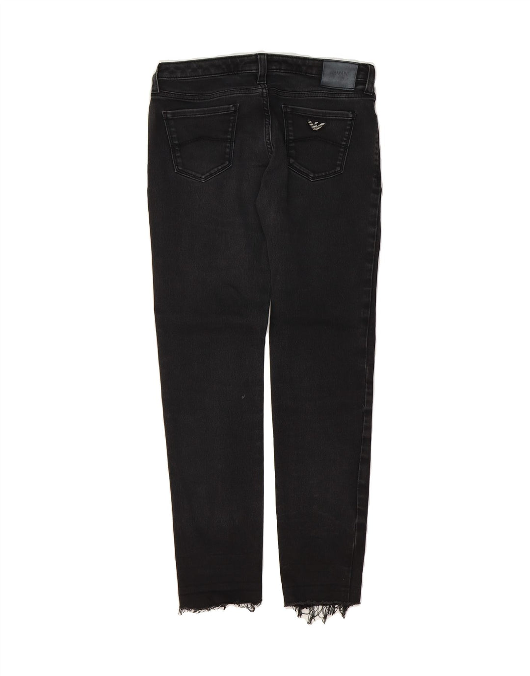 ARMANI Womens Slim Jeans  W28 L28 Black Cotton Vintage Armani and Second-Hand Armani from Messina Hembry 