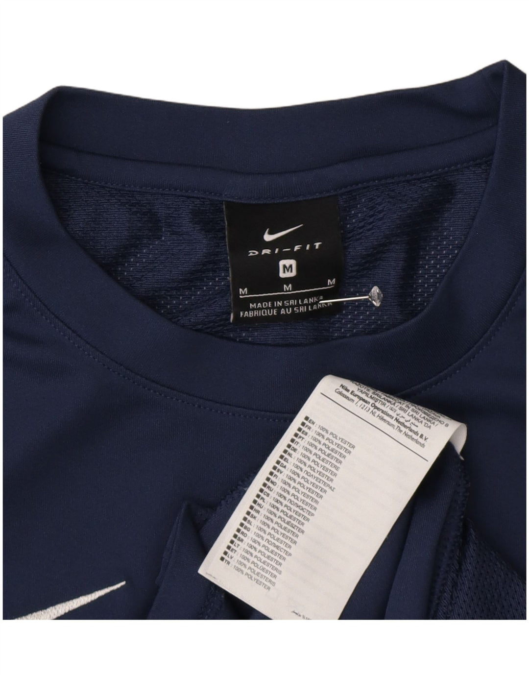 Tricou Nike Dri Fit pentru bărbați Top Mediu Bleumarin Poliester Colorblock
