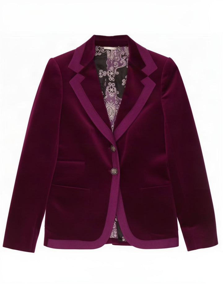 Massimo Dutti Jachetă pentru femei din catifea cu 2 nasturi EU 36 XS bumbac maro