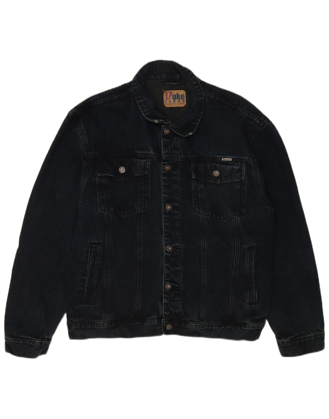 Jachetă de blugi pentru bărbați Duke UK 42 XL, bleumarin, bumbac, clasică
