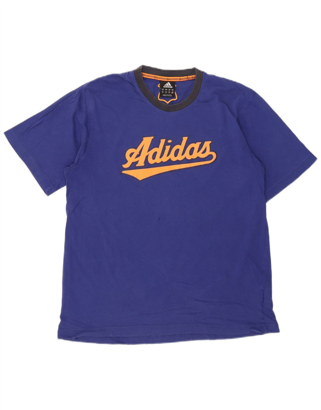 Tricou grafic pentru bărbați Adidas Top, bumbac albastru mediu