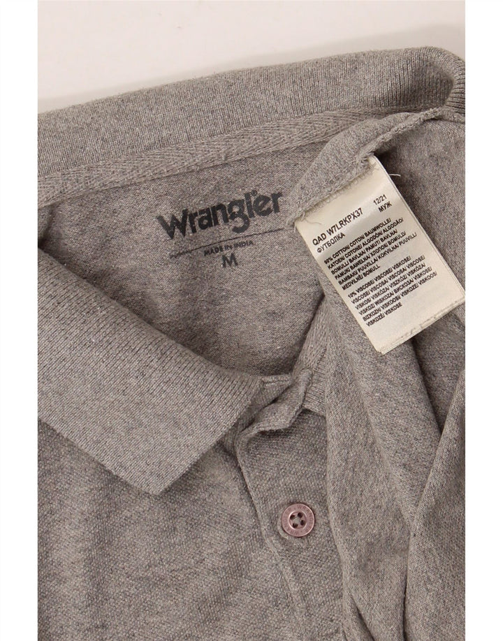 Cămașă polo WRANGLER pentru bărbați, bumbac cu pete gri mediu