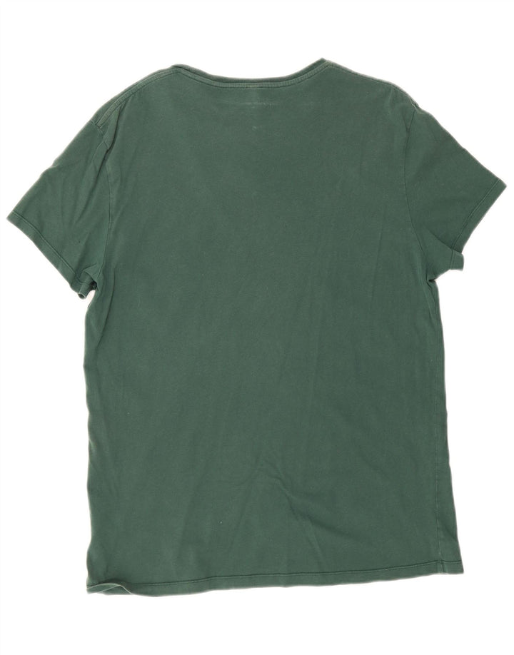 Tricou grafic Jack Wills pentru bărbați Top din bumbac verde mediu
