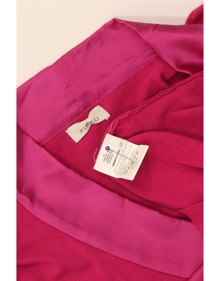 Pulover cu decolteu în V Pinko pentru femei UK 12, viscoză roz mediu