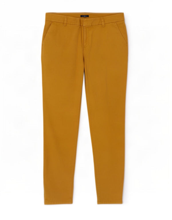 Pantaloni chino stretch pentru femei Tommy Hilfiger US 12 Large W34 L31 Galben