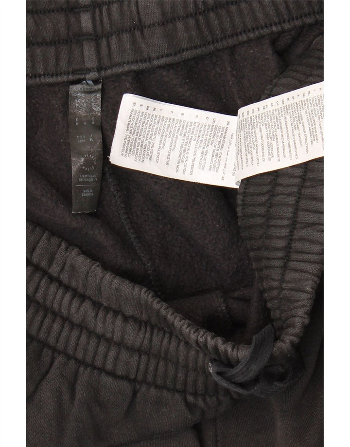 Pantaloni de trening Adidas pentru bărbați Cargo Pantaloni de jogging, bumbac mediu negru
