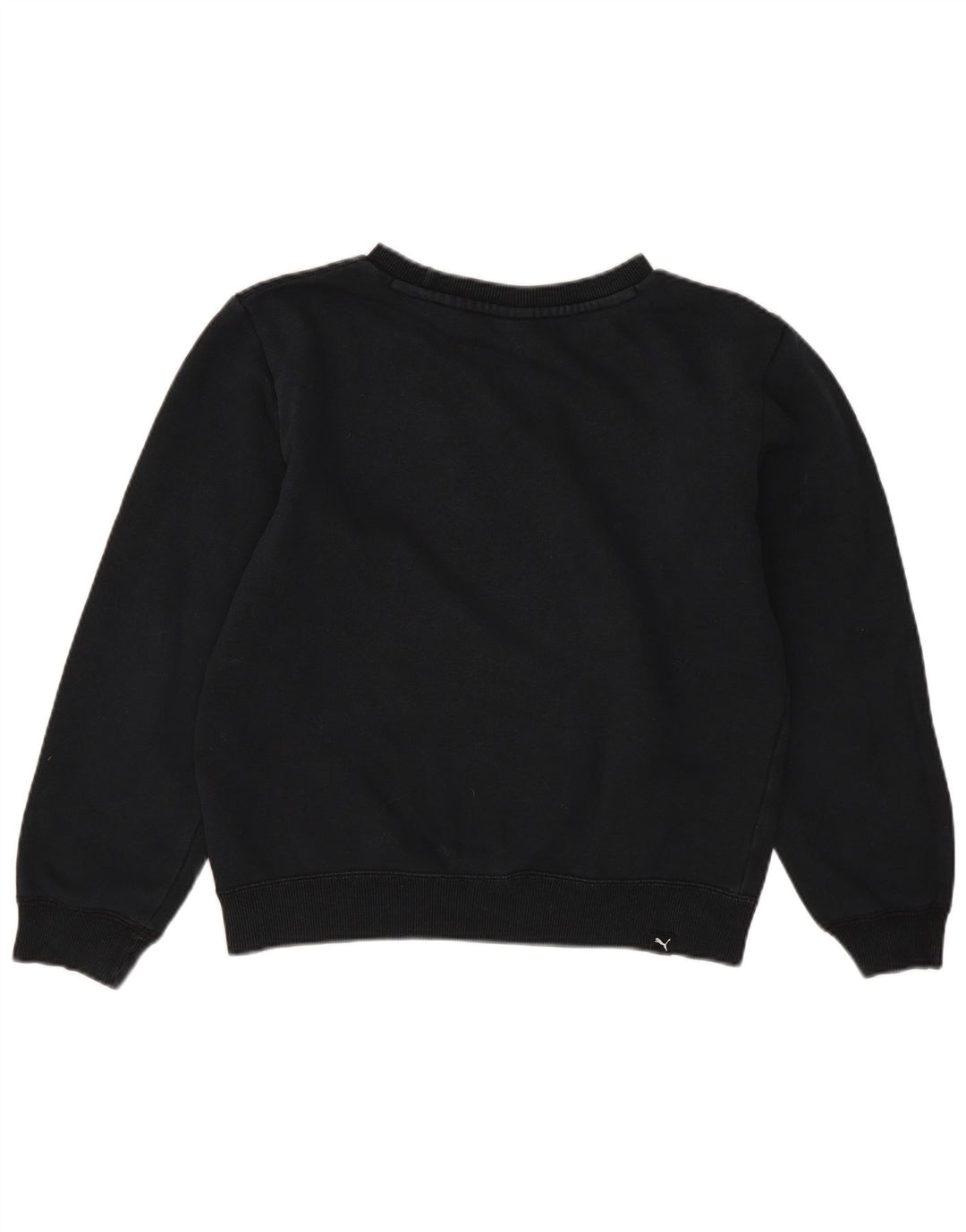 Pulover pentru fete Puma Crop Graphic Pulover 11-12 ani Poliester negru