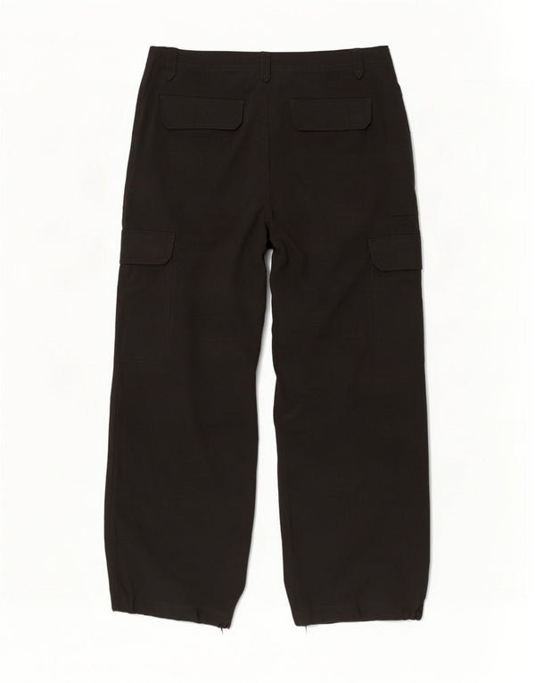 Marks & Spencer Pantaloni cargo pentru femei cu picioare largi UK 14 Large W32 L28 Negru