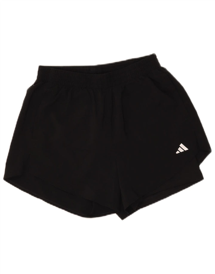 Pantaloni scurți sport pentru femei Adidas, cu ajustare normală, UK 8/10, poliester negru mic