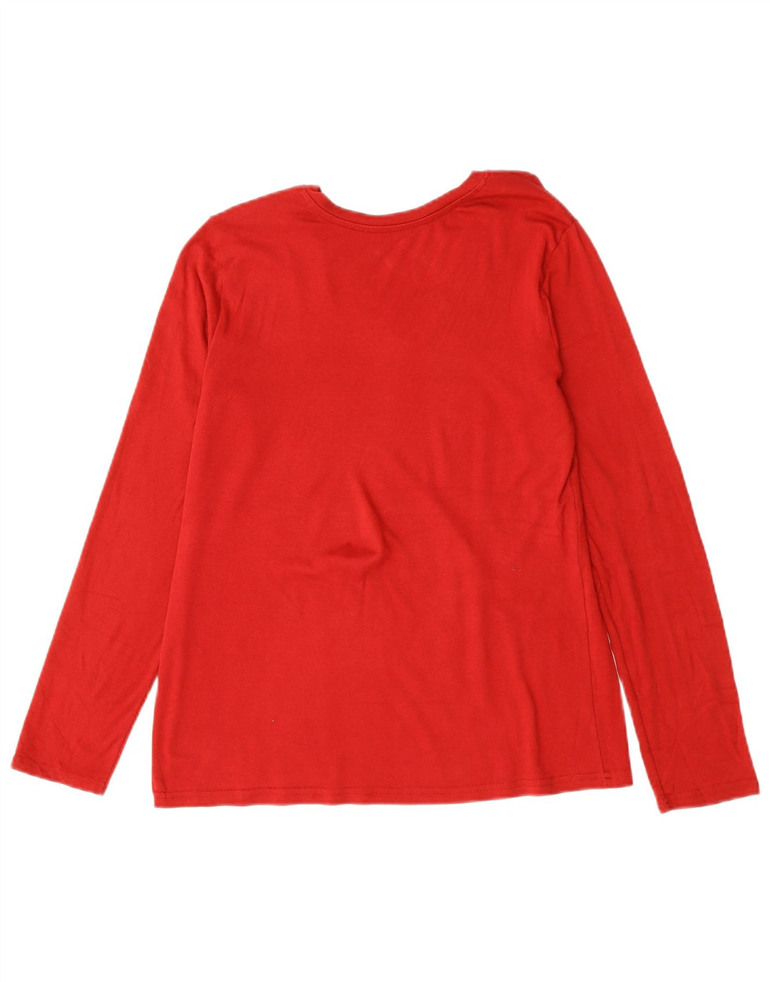 Eddie Bauer Top pentru femei cu mânecă lungă UK 16, mare, roșu, bumbac