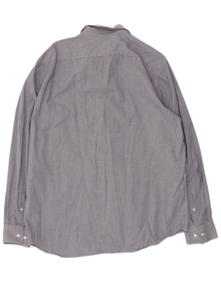 Cămașă Hugo Boss pentru bărbați, cu tăiere obișnuită, mărimea 44 17 1/2 XL, picior de găină albastru