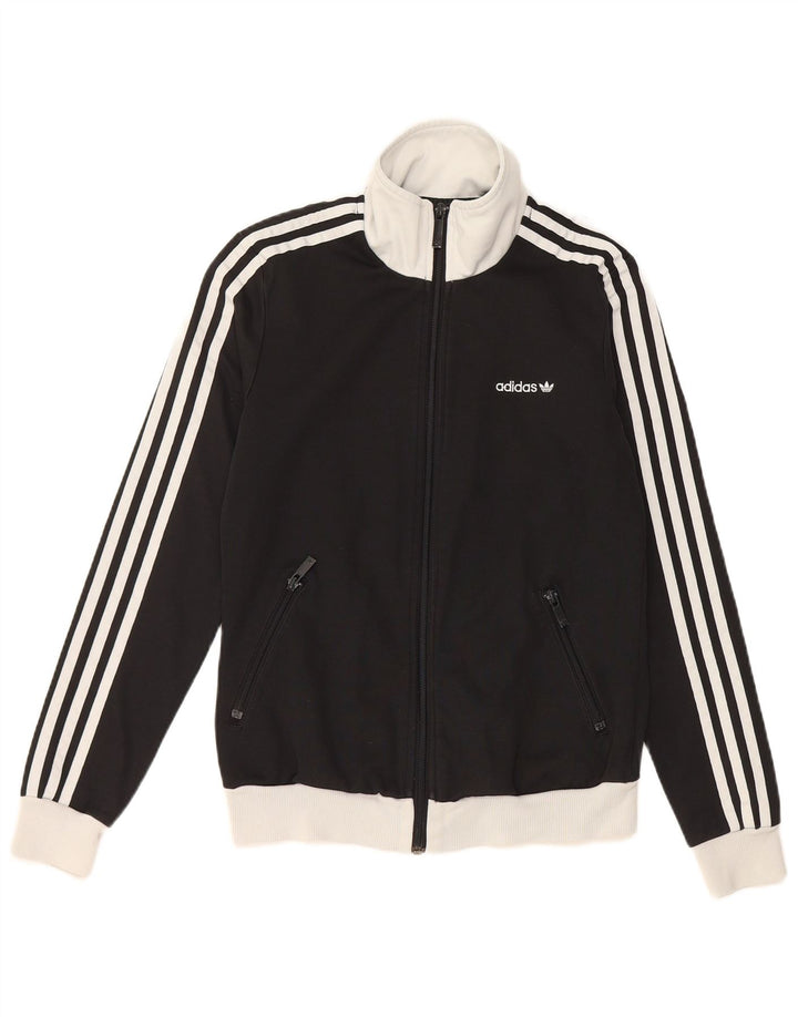 Jachetă de trening pentru femei ADIDAS EU 36, bumbac color bloc negru mic