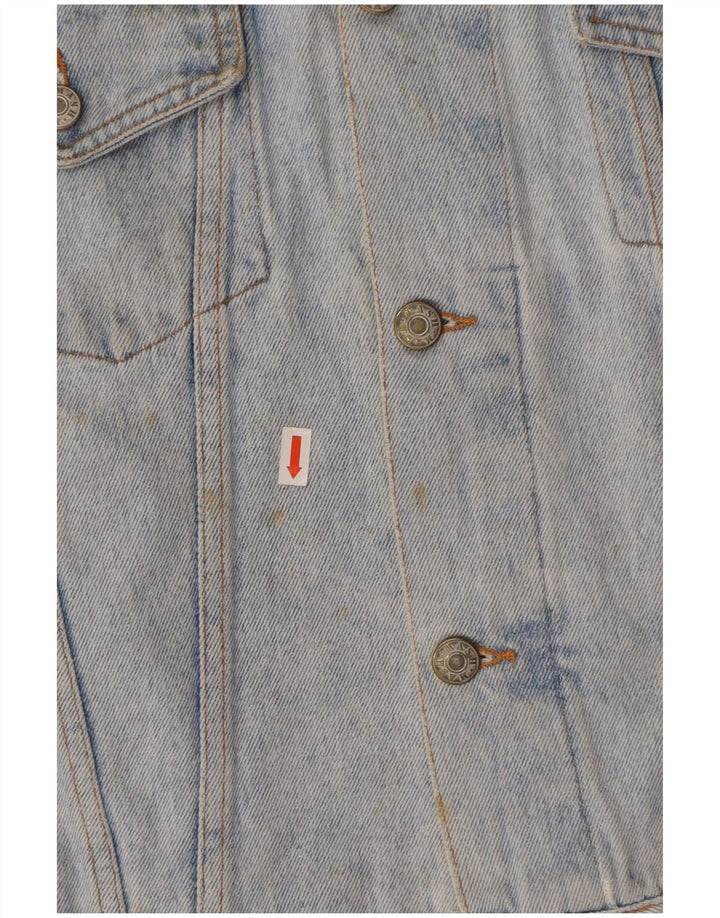 MASH Mens Denim Gilet UK 36 Small Blue Cotton