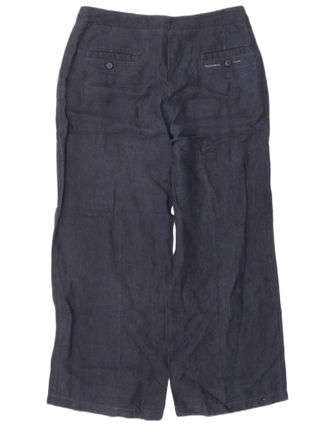 TRUSSARDI Pantaloni chino pentru femei cu picioare largi IT 44 Medium W30 L28 Bleumarin