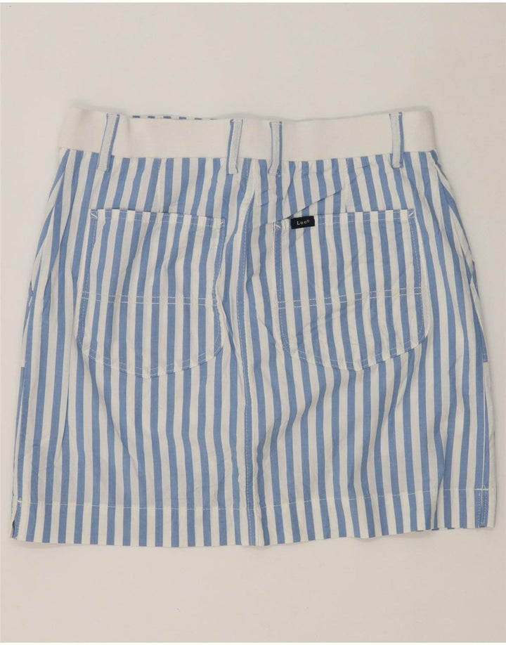 LEE Womens Mini Skirt US 8 Medium W34  Blue Striped Cotton Vintage Lee and Second-Hand Lee from Messina Hembry 
