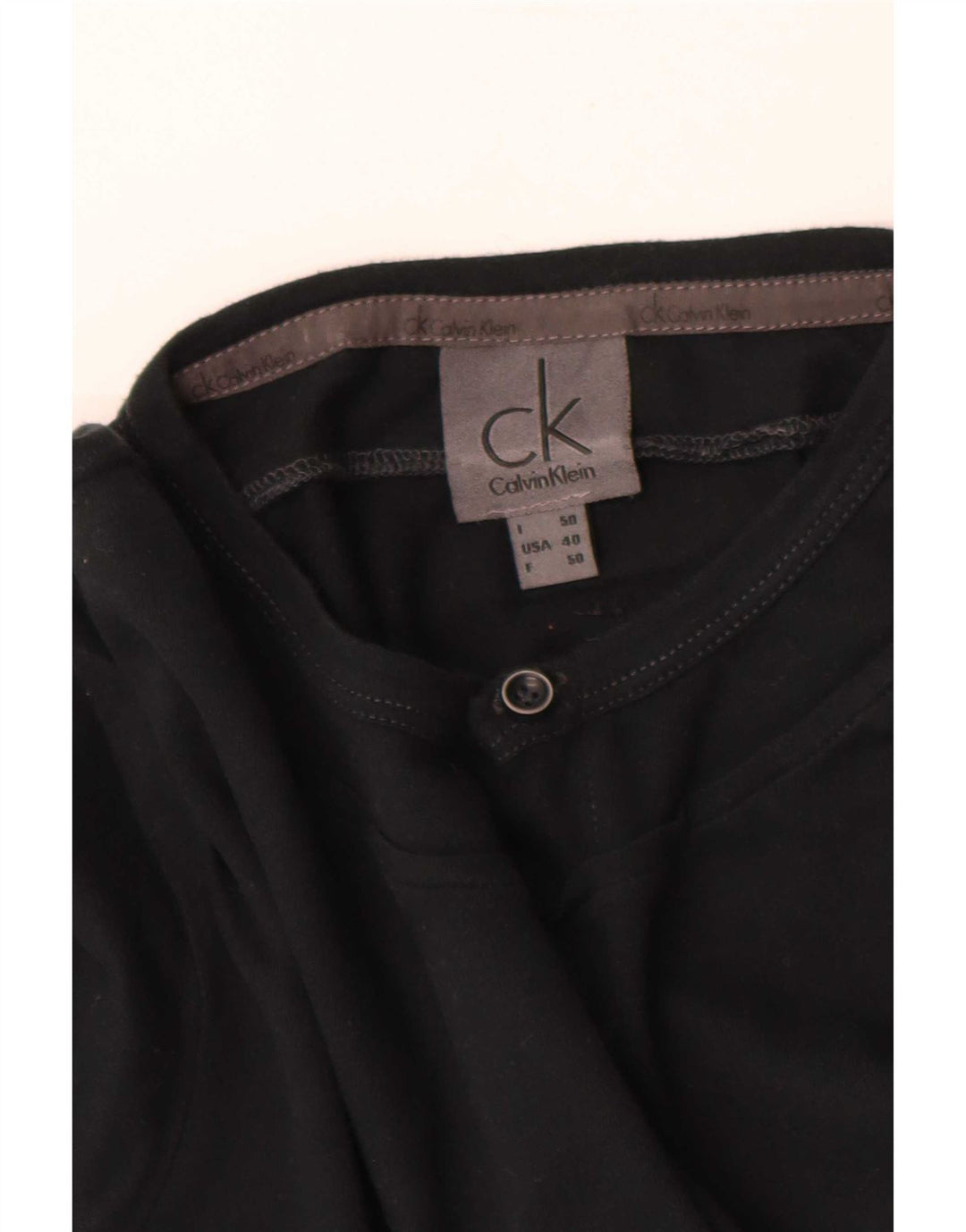 Calvin Klein Jeans Top pentru bărbați cu mânecă lungă IT 50 Medium Black
