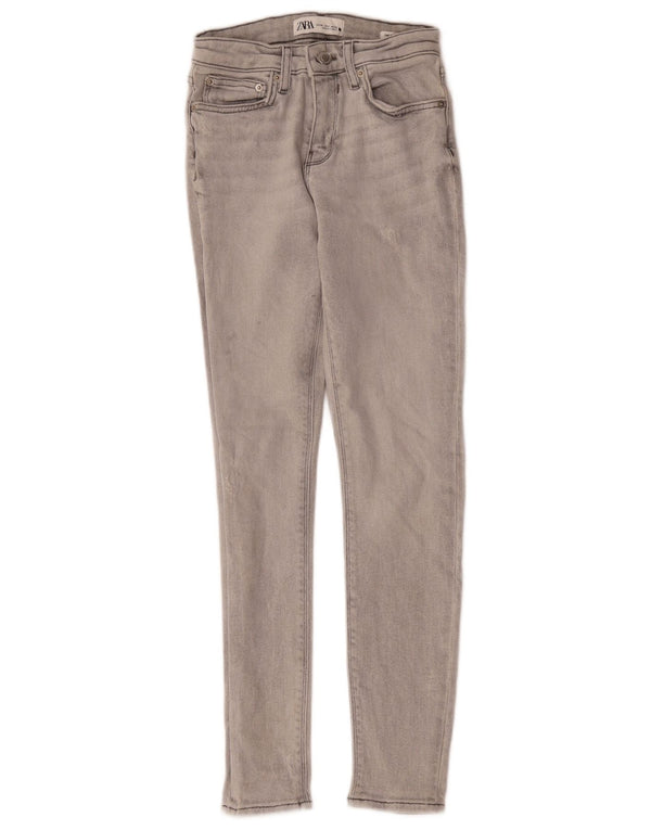 Blugi skinny de damă Zara EU 36 XS W26 L27 gri anii 80