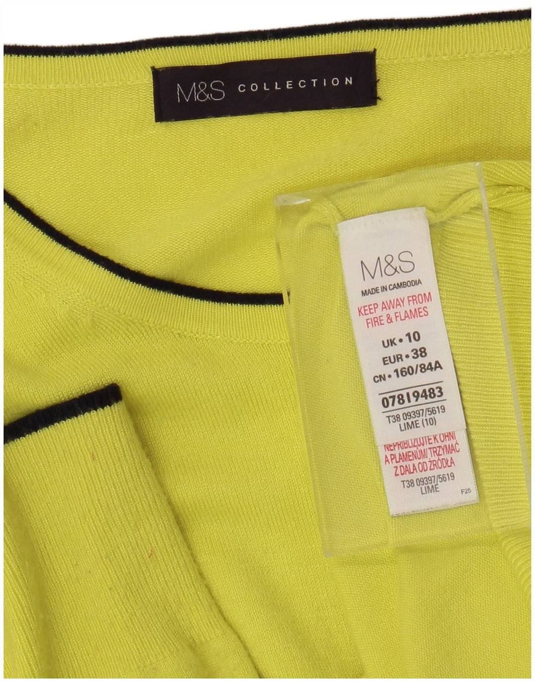 Pulover cardigan pentru femei Marks & Spencer UK 10 Small Yellow Viscose