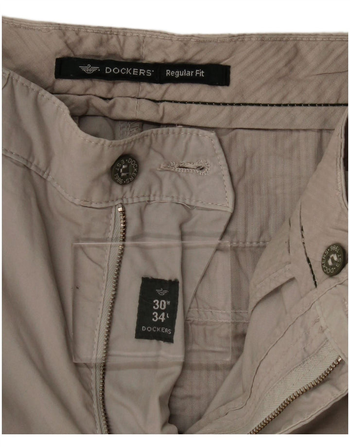 Pantaloni chino drepți Dockers pentru bărbați, L30 L34, gri