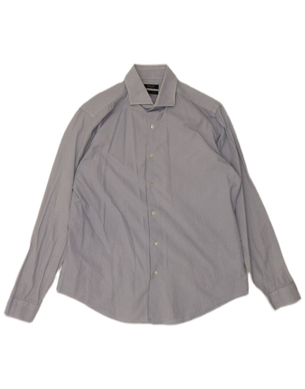 Cămașă pentru bărbați Liu Jo Slim Fit Mărimea 40 Bumbac geometric albastru mediu
