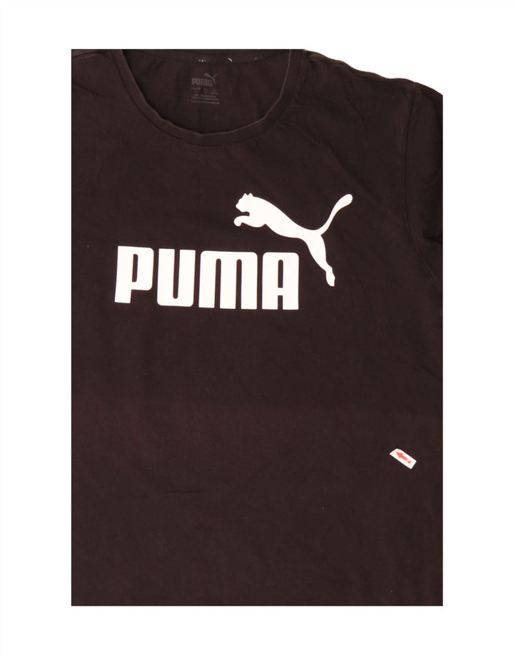 Tricou grafic Puma pentru bărbați Top mare din bumbac negru
