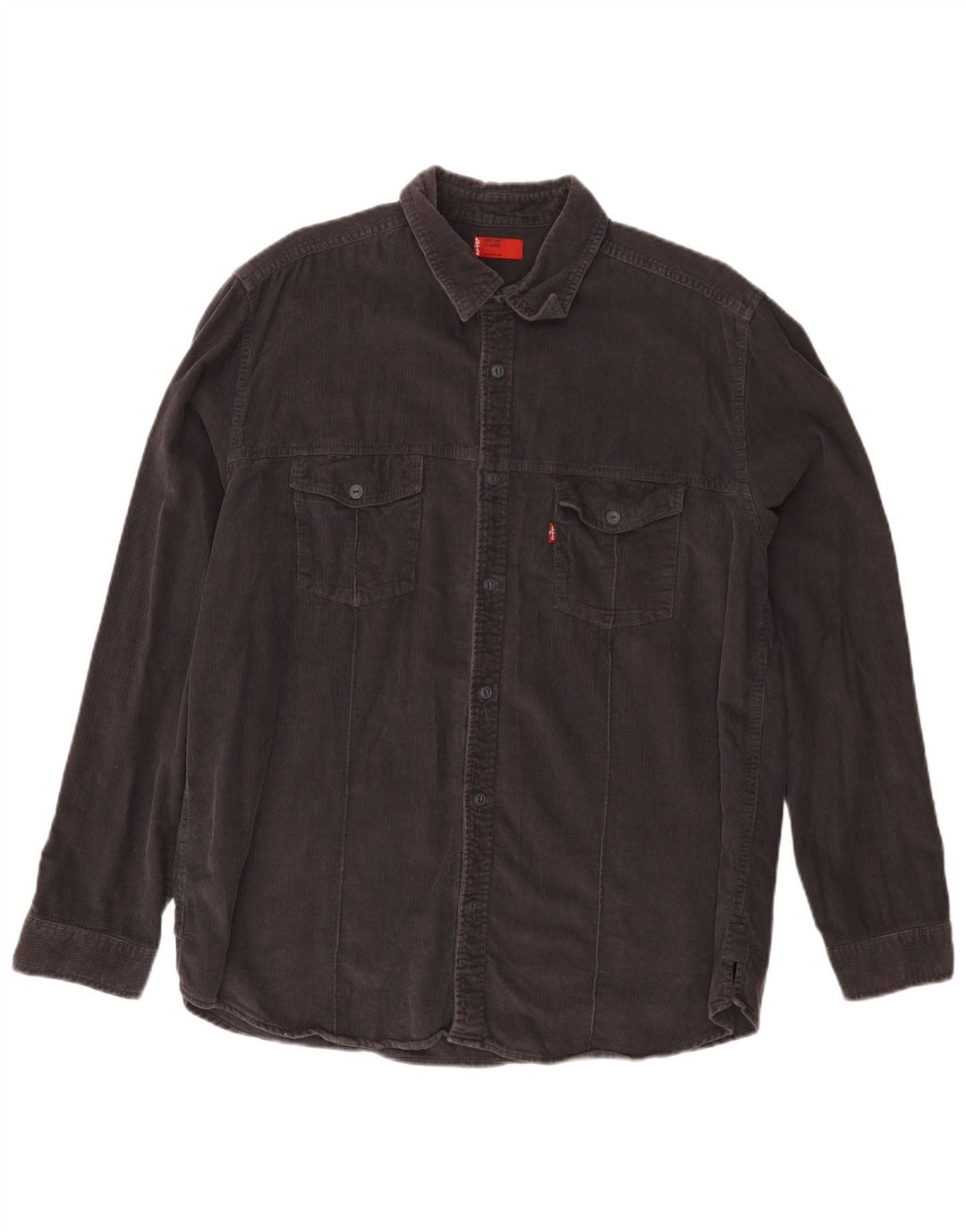 Cămașă Levi's pentru bărbați din velur XL, bumbac gri