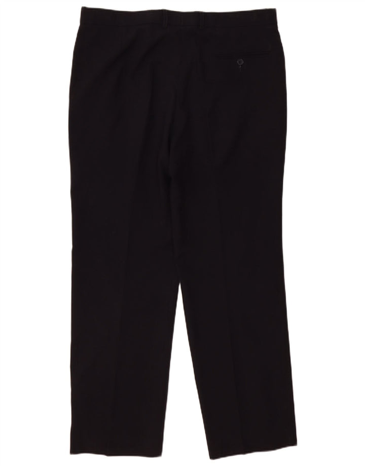 Pantaloni chino drepți pentru bărbați Marks & Spencer W36 L31 poliester bleumarin