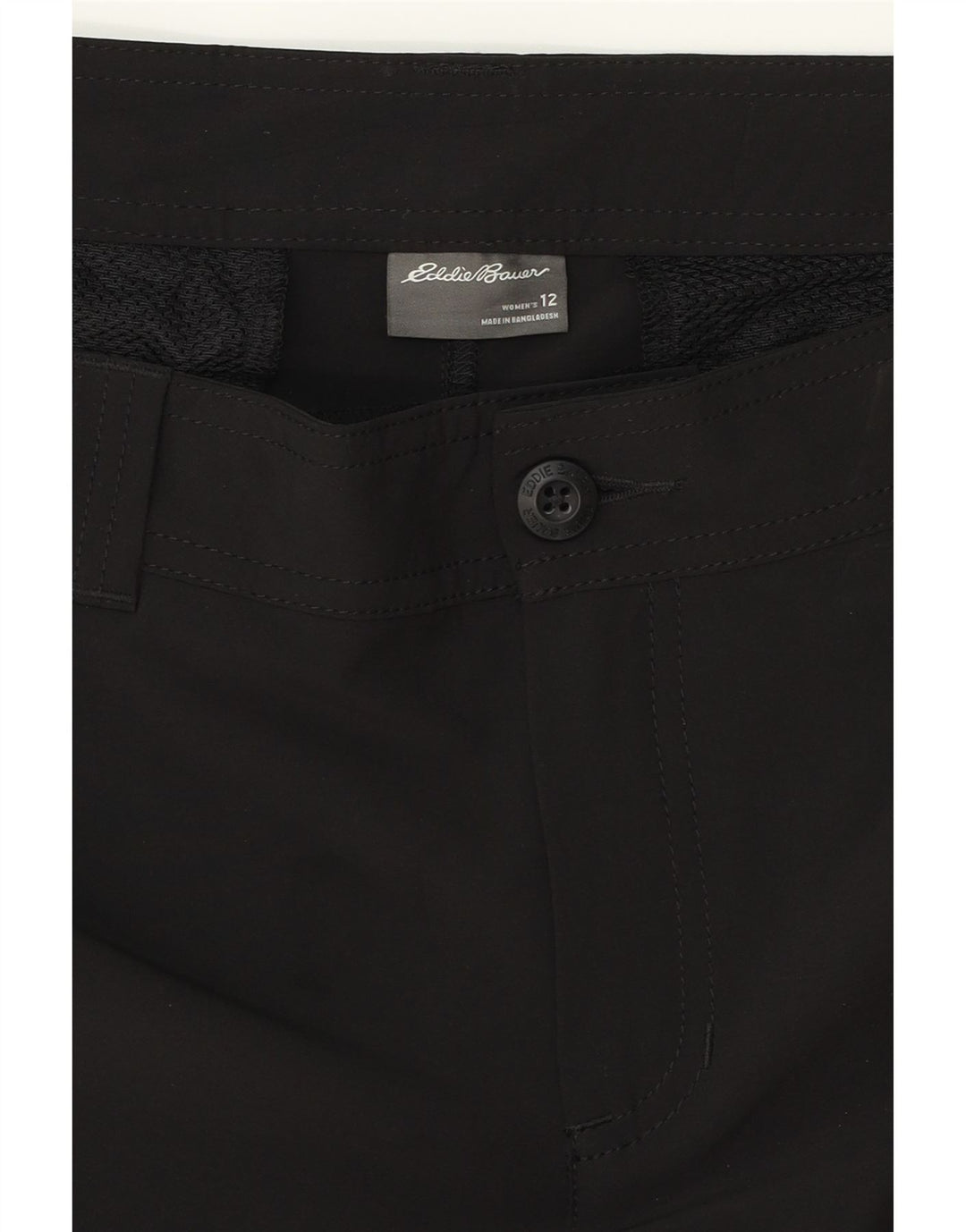 EDDIE BAUER Pantaloni scurti chino pentru femei US 12 Large W34 Poliester negru