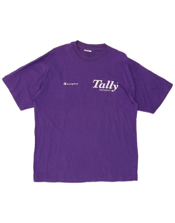 Tricou grafic pentru femei CHAMPION Top UK 16, mare, mov, bumbac