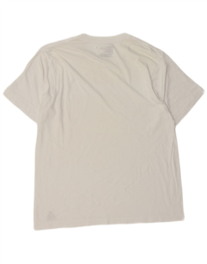REEBOK Mens T-Shirt Top Large White Cotton