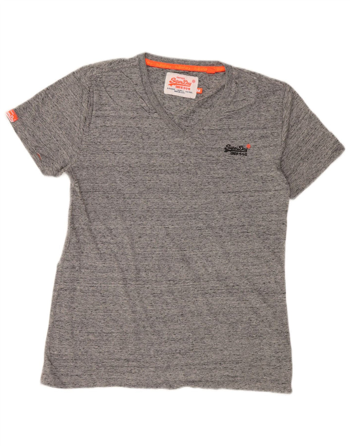 SUPERDRY Tricou Bărbați Top Medium Gri Pete Bumbac