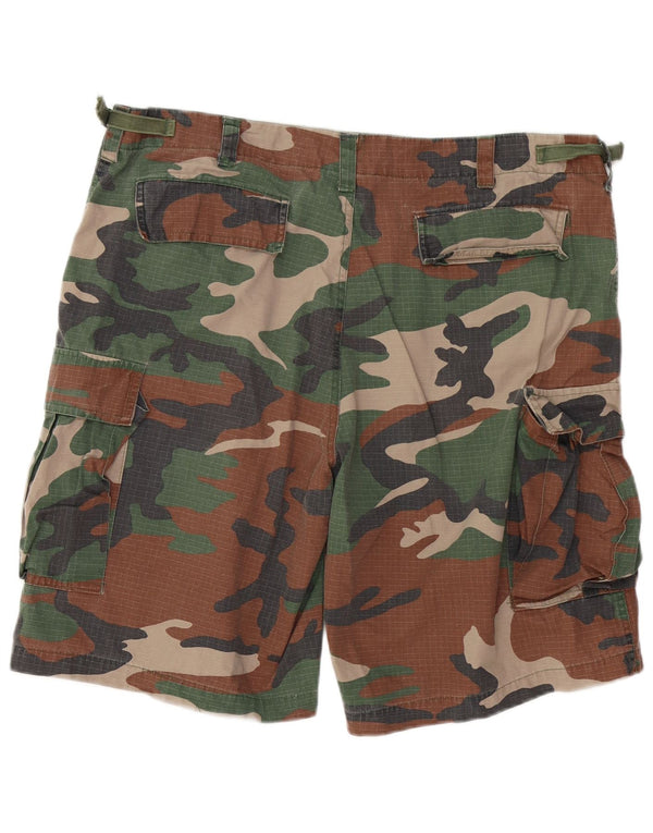 Pantaloni scurti cargo pentru bărbați VINTAGE 2XL W42 bumbac camuflaj kaki